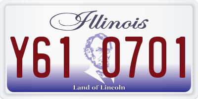 IL license plate Y610701