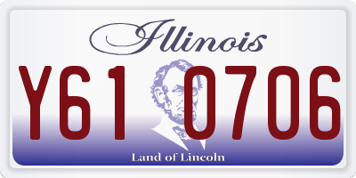 IL license plate Y610706