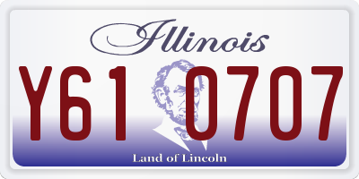 IL license plate Y610707
