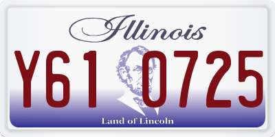 IL license plate Y610725