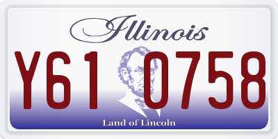 IL license plate Y610758