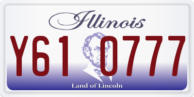 IL license plate Y610777