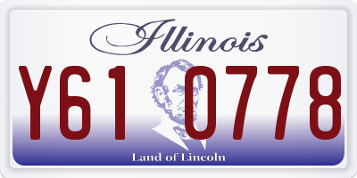 IL license plate Y610778