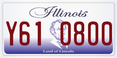 IL license plate Y610800