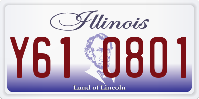 IL license plate Y610801