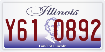 IL license plate Y610892