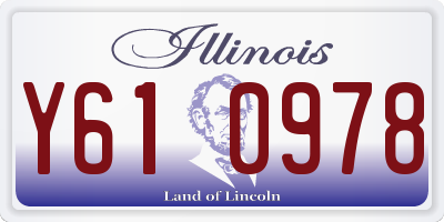 IL license plate Y610978
