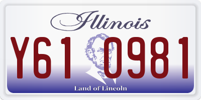 IL license plate Y610981