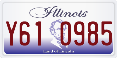IL license plate Y610985