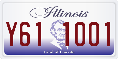 IL license plate Y611001