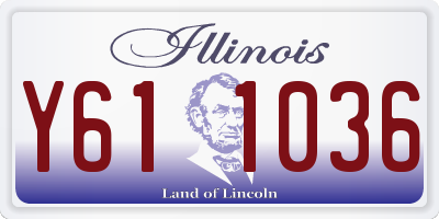 IL license plate Y611036