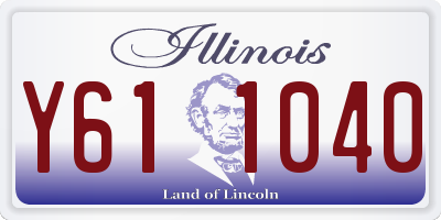 IL license plate Y611040