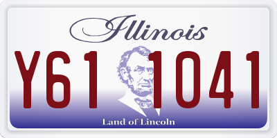IL license plate Y611041