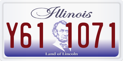 IL license plate Y611071