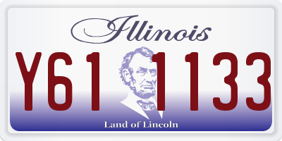 IL license plate Y611133