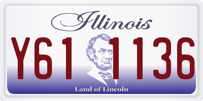 IL license plate Y611136