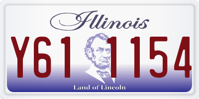 IL license plate Y611154