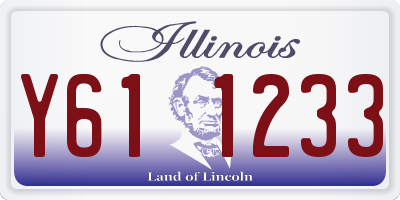 IL license plate Y611233