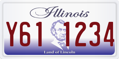 IL license plate Y611234