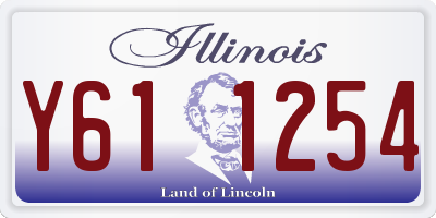IL license plate Y611254