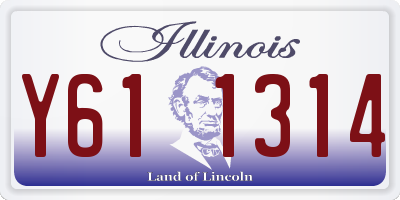 IL license plate Y611314
