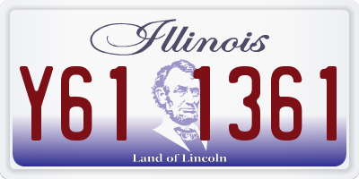 IL license plate Y611361