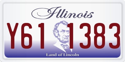IL license plate Y611383