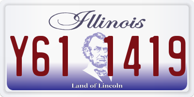 IL license plate Y611419