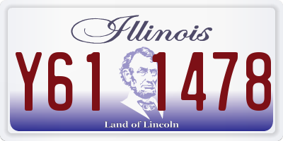 IL license plate Y611478