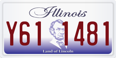 IL license plate Y611481