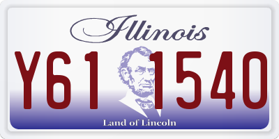 IL license plate Y611540