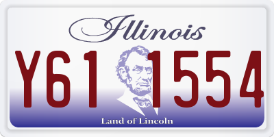 IL license plate Y611554