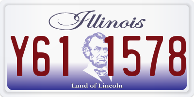 IL license plate Y611578