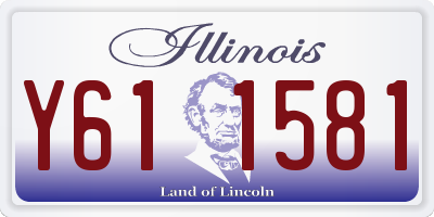 IL license plate Y611581