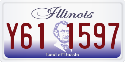 IL license plate Y611597