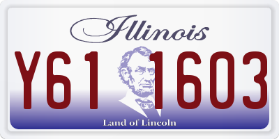 IL license plate Y611603