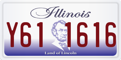IL license plate Y611616