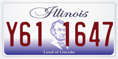 IL license plate Y611647