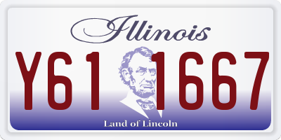IL license plate Y611667