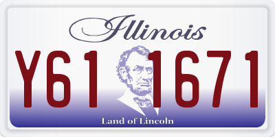 IL license plate Y611671