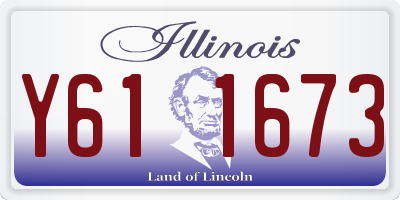 IL license plate Y611673