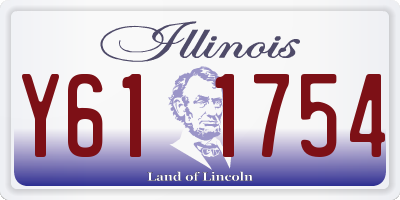 IL license plate Y611754