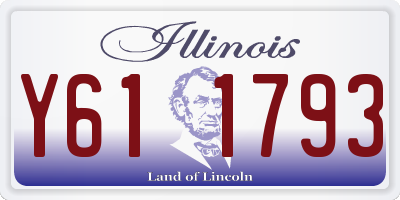 IL license plate Y611793