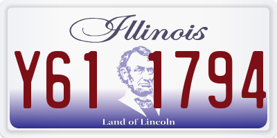 IL license plate Y611794