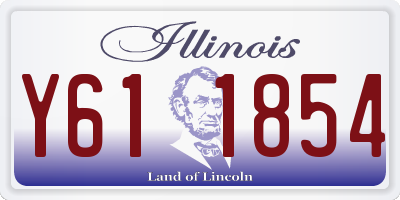 IL license plate Y611854