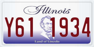 IL license plate Y611934