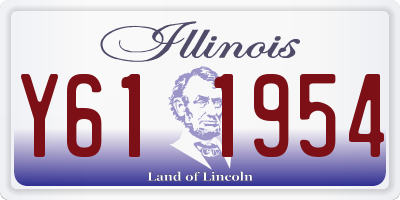 IL license plate Y611954