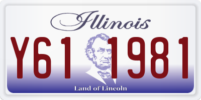 IL license plate Y611981