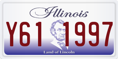 IL license plate Y611997