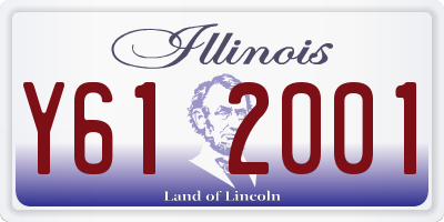 IL license plate Y612001